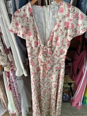 open lace back dress Francesca Pink Wit Dress